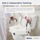 Drive Medical Preservetech Secure Lock Raised Toilet Seat product