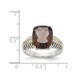 4.50 Carat (ctw) Smoky Quartz Ring in Sterling Silver with 14K Gold Accents product