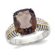4.50 Carat (ctw) Smoky Quartz Ring in Sterling Silver with 14K Gold Accents product