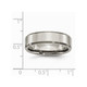 6mm Ladies Chisel Titanium Wedding Band Ring with Beveled Edge product
