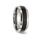8mm Men's Chisel Stainless Steel and Carbon Fiber Wedding Band Ring product
