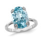 Large 6.65 Carat (ctw) Blue Topaz Ring in Sterling Silver product