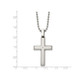 Men's Cross Pendant Necklace in Stainless Steel with Diamond Accent product