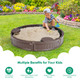 Wooden Sandbox with Built-in Edge Seats product