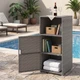 Outdoor PE Wicker Storage Cabinet product
