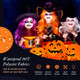 Halloween Inflatable Pumpkin with Cat Decoration  product
