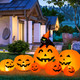 Halloween Inflatable Pumpkin with Cat Decoration  product