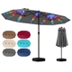 Double-Sided Patio Umbrella with Solar LEDs product