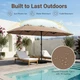 Double-Sided Patio Umbrella with Solar LEDs product
