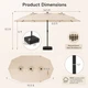 Double-Sided Patio Umbrella with Solar LEDs product