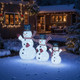 3-Piece Pre-Lit 3D Snowman Set with 270 LED Lights product
