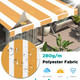 10'×8' Outdoor Manual Retractable Patio Awning  product