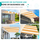 10'×8' Outdoor Manual Retractable Patio Awning  product