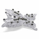 Silver-Tone Round Black Crystal Butterfly Pin product