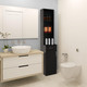 Barber Hair Stylist Storage Cabinet with 5 Compartments and Shelf product