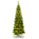 7.5 ft Pre-Lit Hinged Pencil Christmas Tree  product