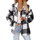 Women's Plaid Fleece Oversized Jacket product