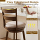 30.5” Swivel Barstools with Backrest and Upholstered Seat (Set of 2/4) product