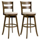 30.5” Swivel Barstools with Backrest and Upholstered Seat (Set of 2/4) product