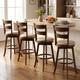 30.5” Swivel Barstools with Backrest and Upholstered Seat (Set of 2/4) product