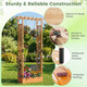 89” Wooden Raised Garden Bed with Trellis and Detachable Bottom Panels product