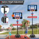 Kids Basketball Hoop with Adjustable Height and Built-in Wheels product