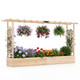 Wooden Raised Garden Bed with Trellis and Hanging Roof product