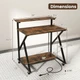 Rolling Computer Desk with Charging Station and Open Storage Shelf product