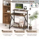Rolling Computer Desk with Charging Station and Open Storage Shelf product