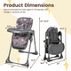  Foldable High Chair with 3-Position Backrest/Footrest  product