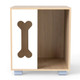 Dog Bed Side Table with Bone-Shaped Window and Sturdy Metal Legs product