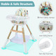 4-in-1 Convertible High Chair for Babies and Toddlers product