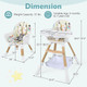 4-in-1 Convertible High Chair for Babies and Toddlers product