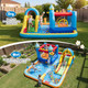 Giant Water Slide Bounce House with  Climbing Wall and Splash Pool product