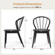  Wooden Dining Chair with High Spindle Backs (Set of 2 or 4) product