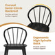  Wooden Dining Chair with High Spindle Backs (Set of 2 or 4) product