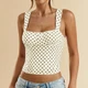 Women's Polka Dot Corset Wide Strap Tank Top product