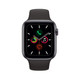 Apple Watch (GPS) Series 5 - 44MM Aluminum Case Black Sport Band  product