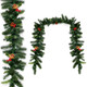 9-Foot Pre-lit Artificial Garland with Red Berries  product