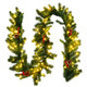 9-Foot Pre-lit Artificial Garland with Red Berries  product