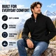 Men's Fleece Lined Quarter Zip Knit Sweater product