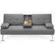 Convertible Folding Futon Sofa Bed with 2 Cup Holders product