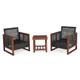 3-Piece Wood and Wicker Patio Furniture Set product