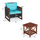 3-Piece Wood and Wicker Patio Furniture Set product