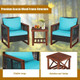 3-Piece Wood and Wicker Patio Furniture Set product