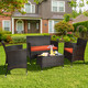 Rattan Outdoor 4-Piece Patio Furniture Set product