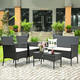 Rattan Outdoor 4-Piece Patio Furniture Set product