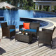 Rattan Outdoor 4-Piece Patio Furniture Set product