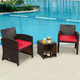 Rattan 3-Piece Outdoor Chairs and Table Set product