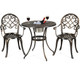 3-Piece Cast Aluminum Bistro Set with Removable Ice Bucket product